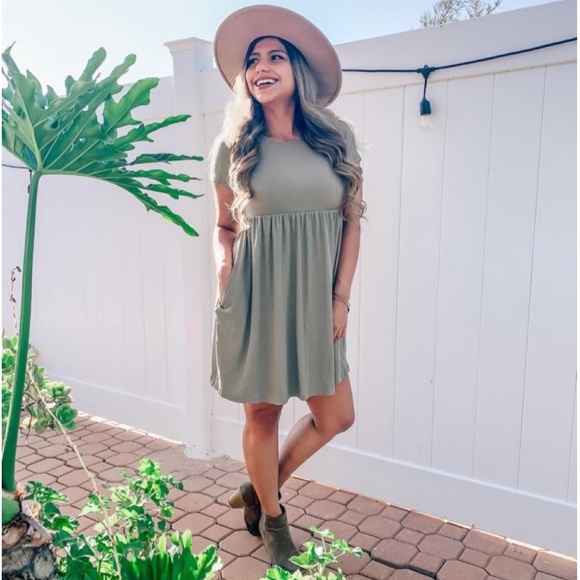 Wild Fable Rib Knit Babydoll Dress 
